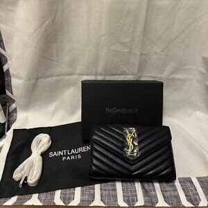 New With Box Dust Bag Designer INSPIRED Crossbody Bag Black Chain Strap